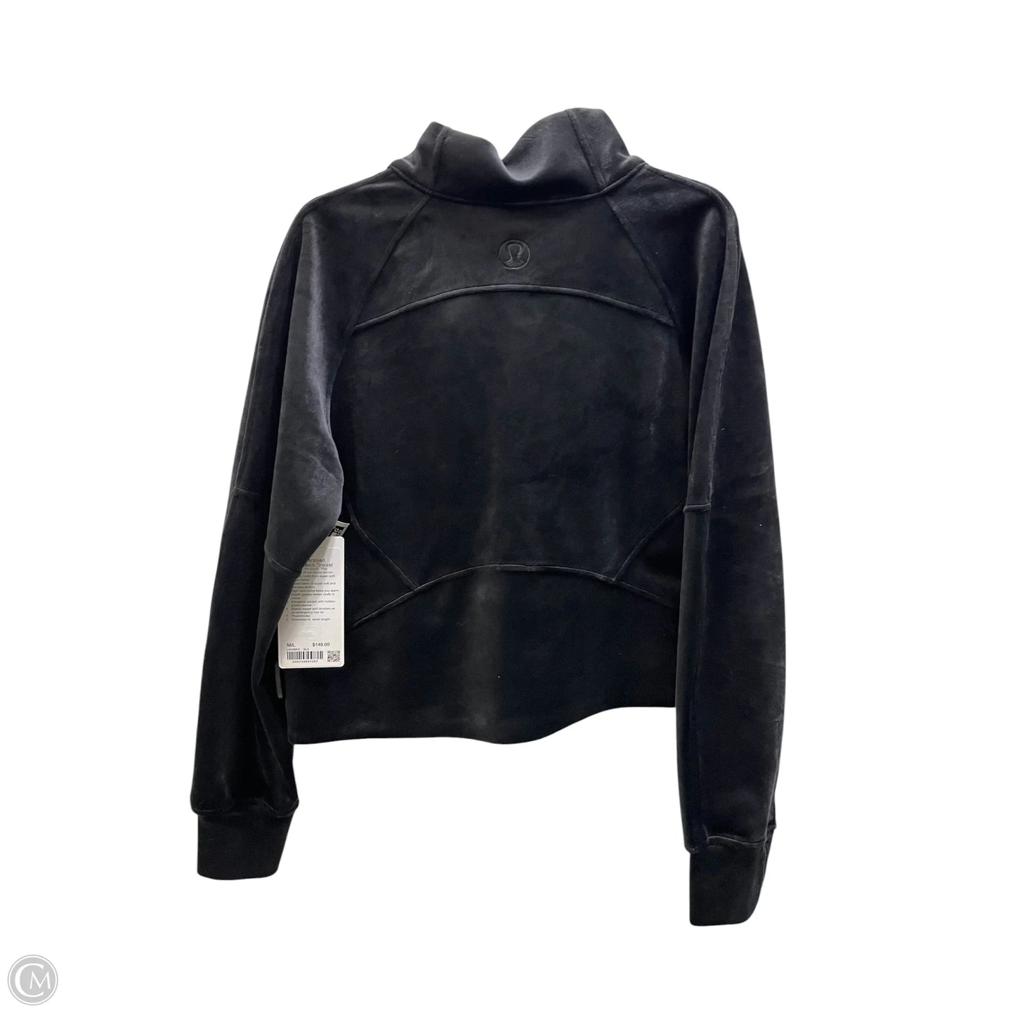 Athletic Jacket By Lululemon In Black, Size: M