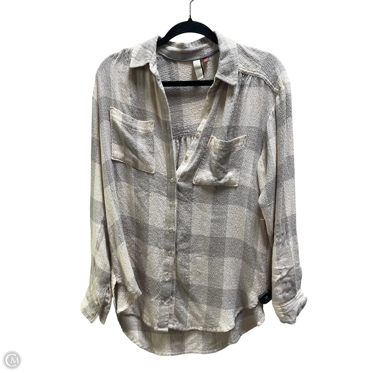 Top Long Sleeve By Pilcro In Plaid Pattern, Size: Xs