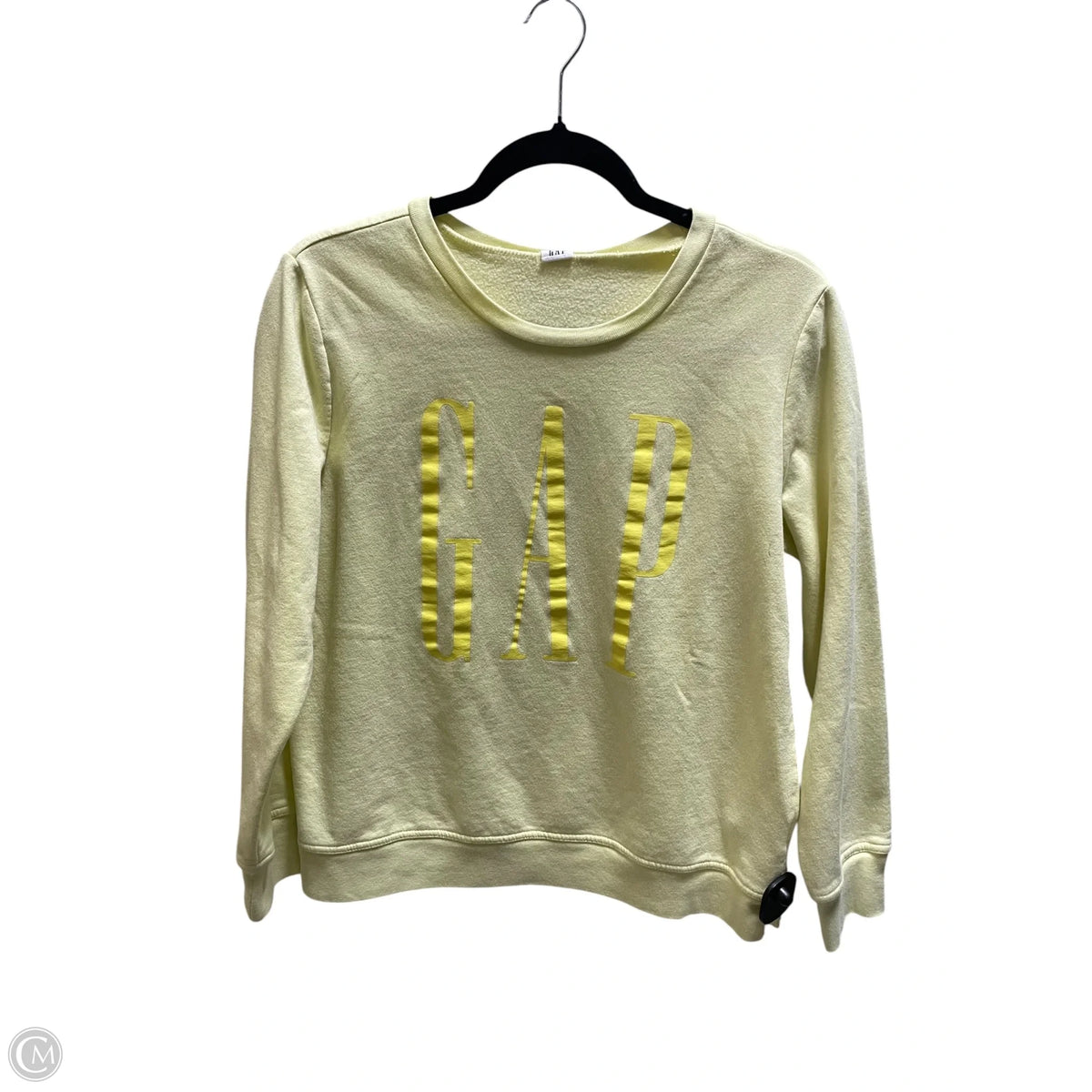 Sweatshirt Crewneck By Gap In Yellow, Size: M