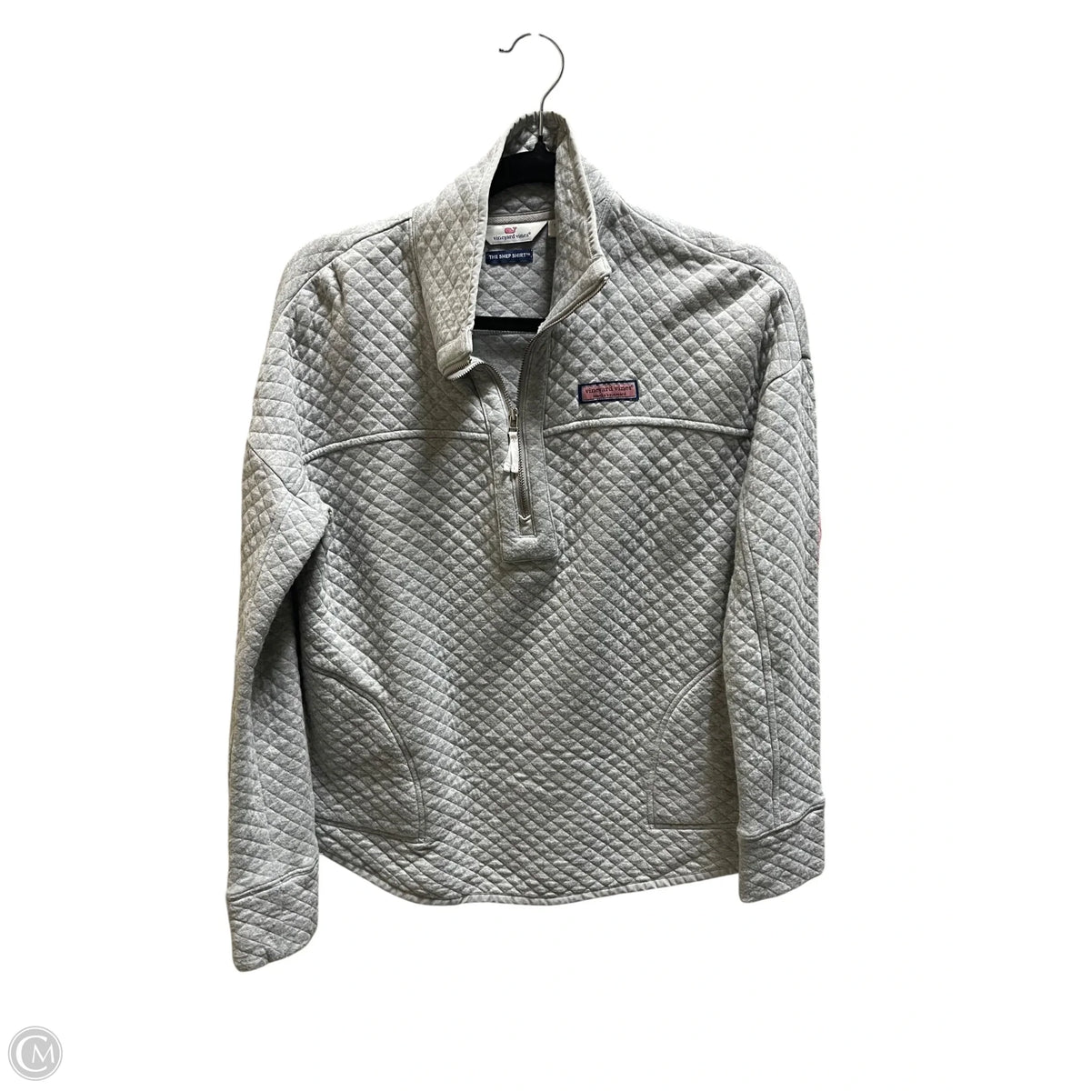 Sweatshirt Collar By Vineyard Vines In Grey, Size: S