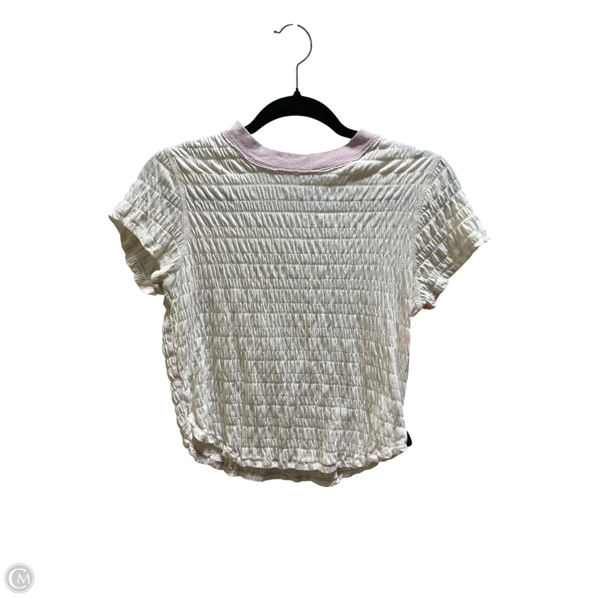 Top Short Sleeve By Free People In Cream, Size: M