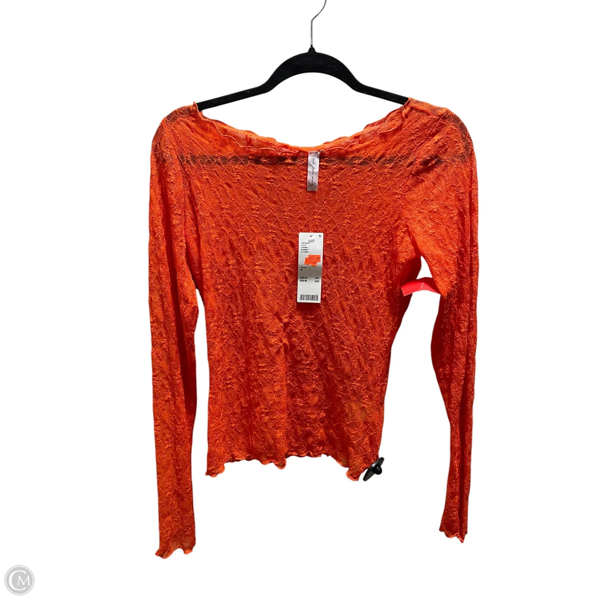 Top Long Sleeve By Urban Outfitters In Orange, Size: M