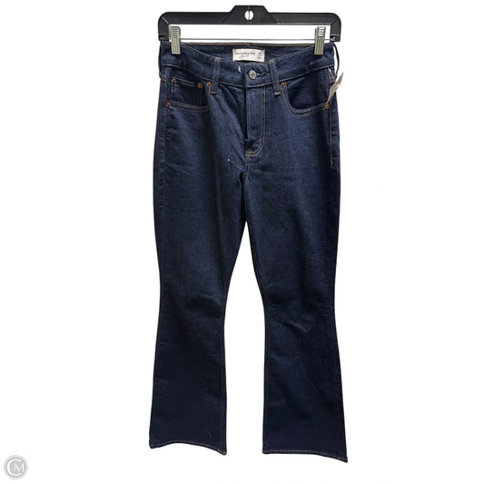 Jeans Straight By Abercrombie And Fitch In Blue Denim, Size: 0