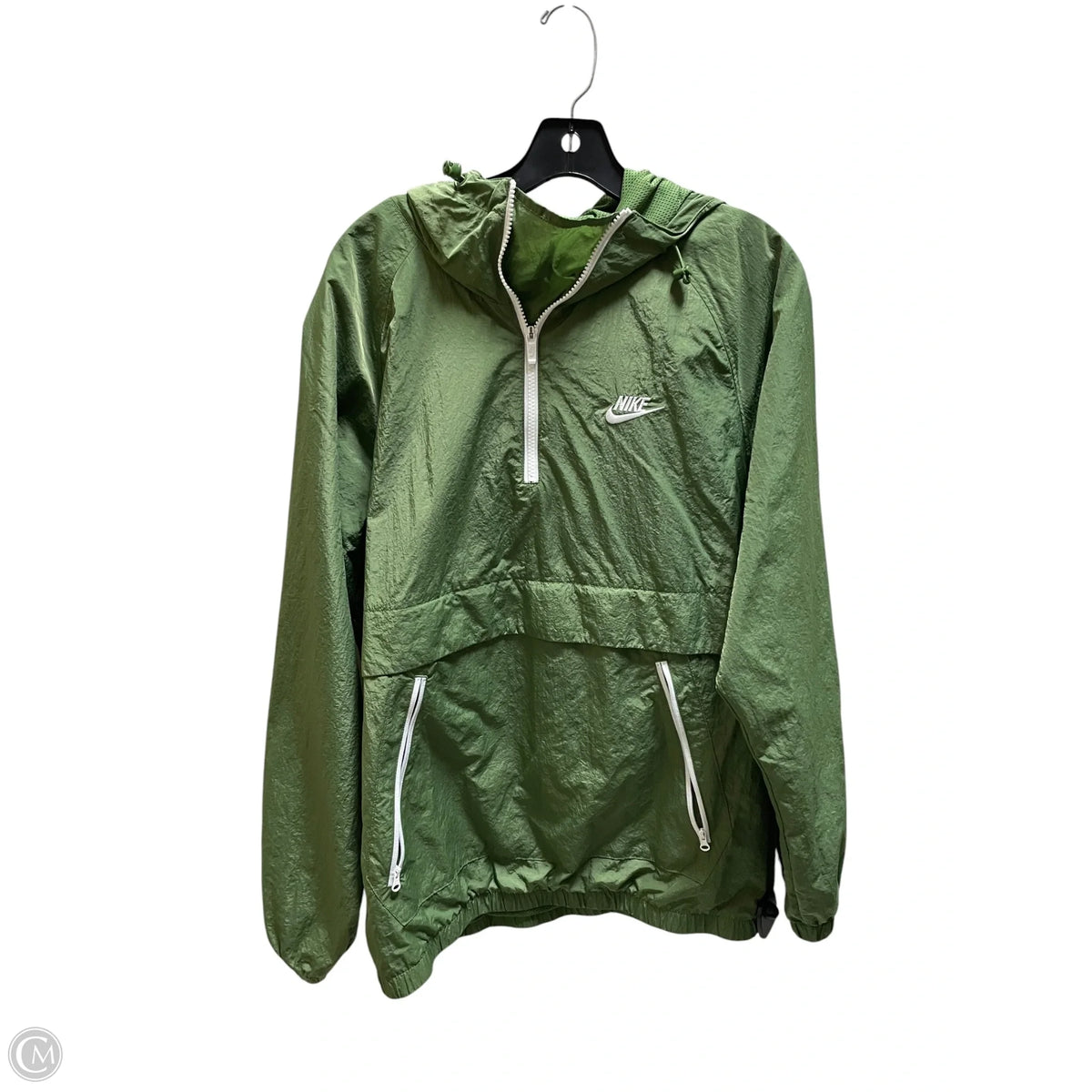 Jacket Windbreaker By Nike In Green, Size: S