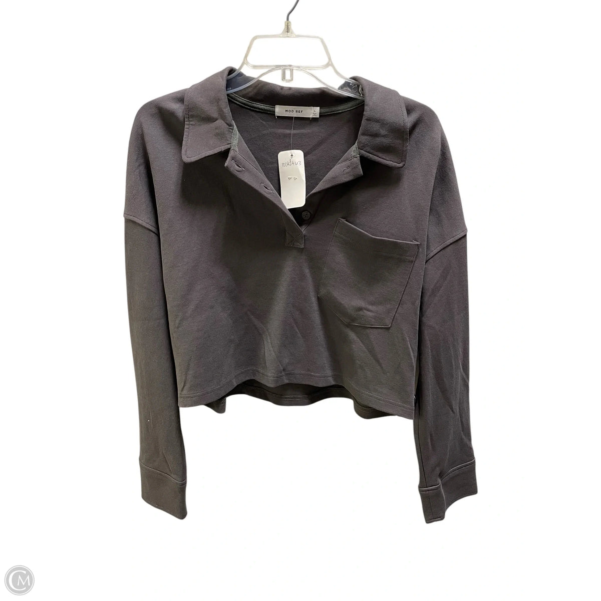Top Long Sleeve By Mod Ref In Grey, Size: L