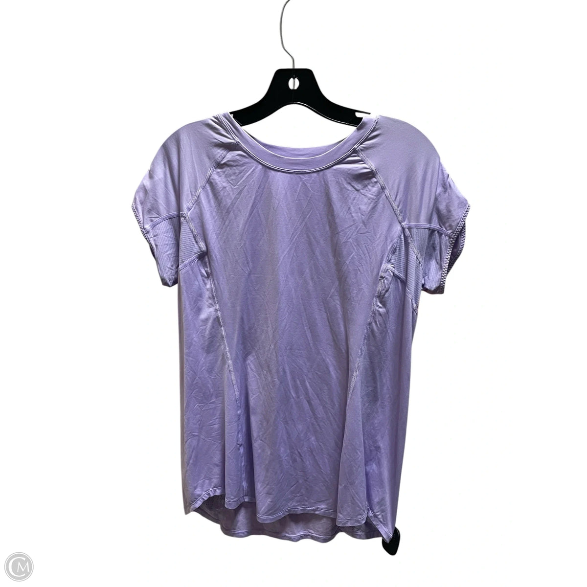 Athletic Top Short Sleeve By Lululemon In Purple, Size: L