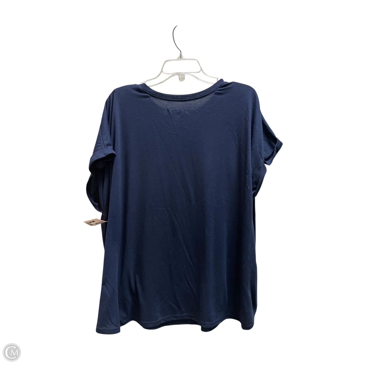 Top Short Sleeve By Terra & Sky In Blue, Size: 1x