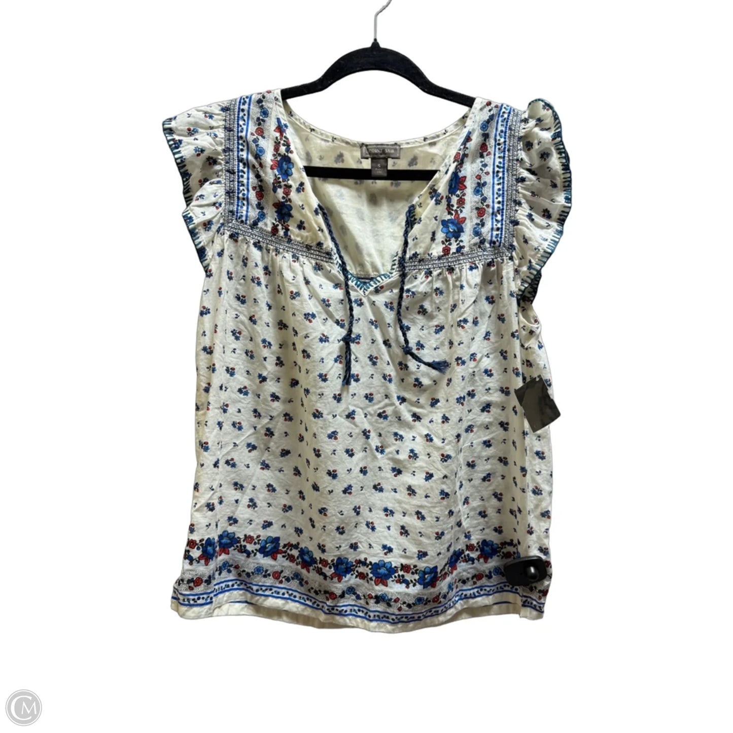 Top Short Sleeve By Point Sur In Floral Print, Size: S