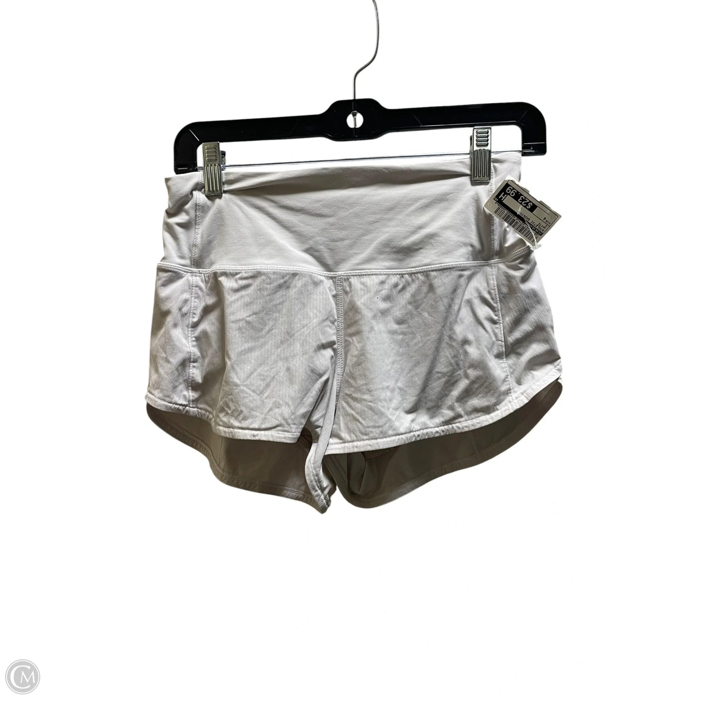 Athletic Shorts By Lululemon In White, Size: 4