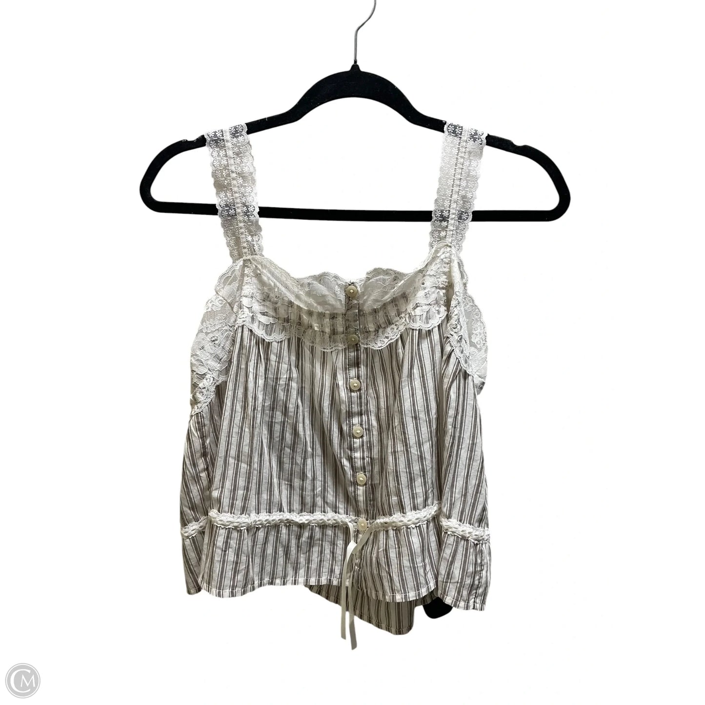 Top Sleeveless By Abercrombie And Fitch In Striped Pattern, Size: M