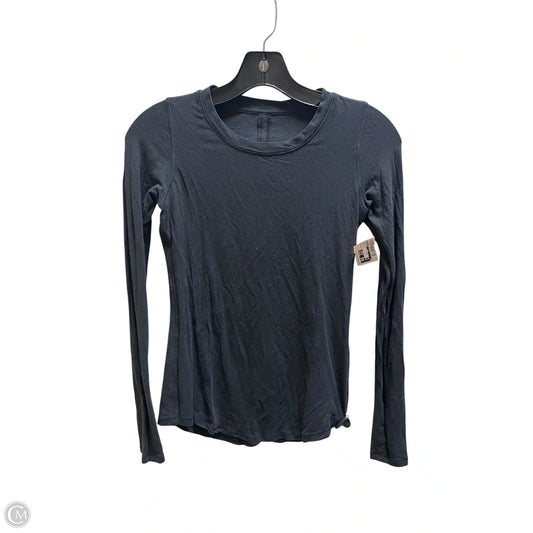 Athletic Top Long Sleeve Collar By Lululemon In Black, Size: Xs