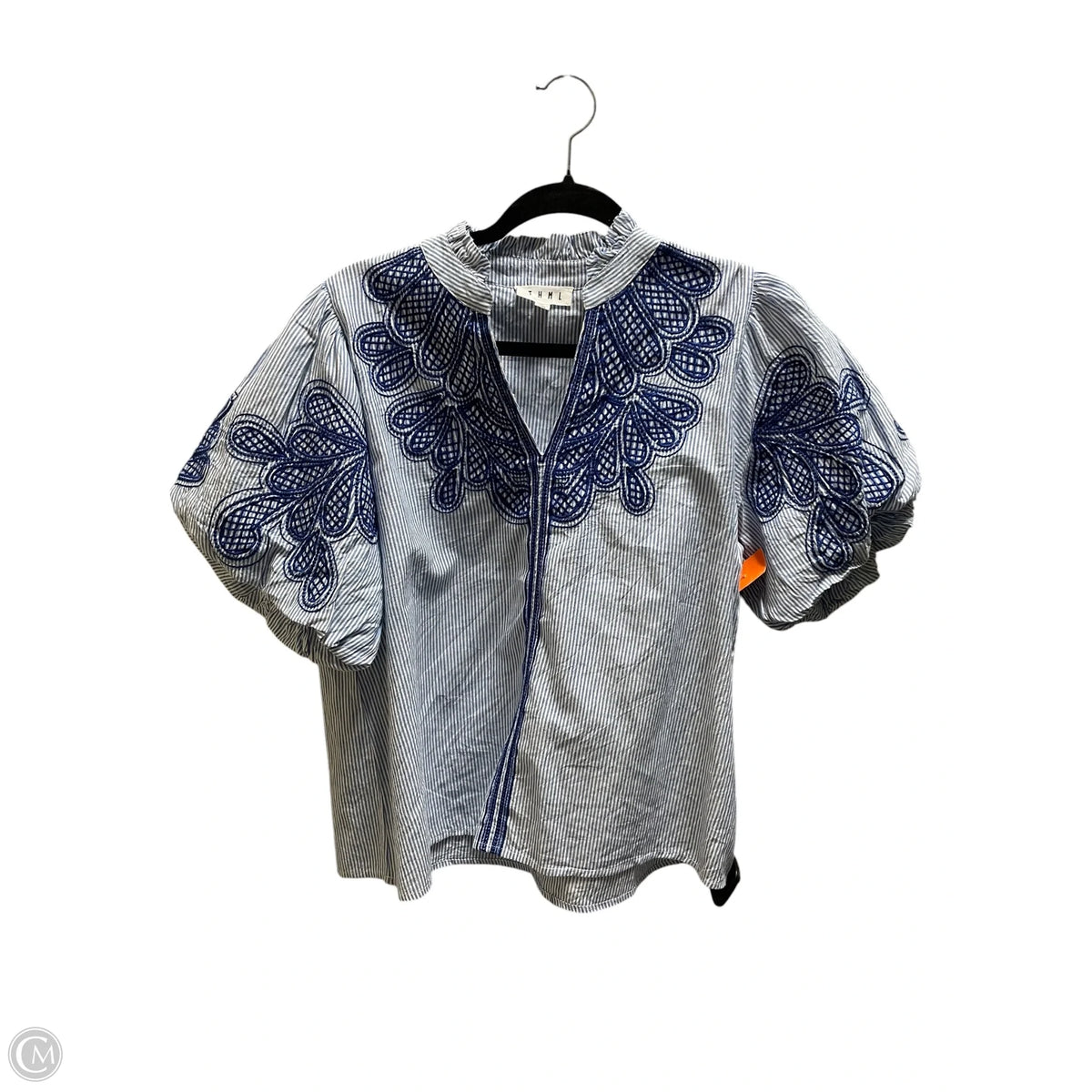 Top Short Sleeve By Thml In Blue, Size: S