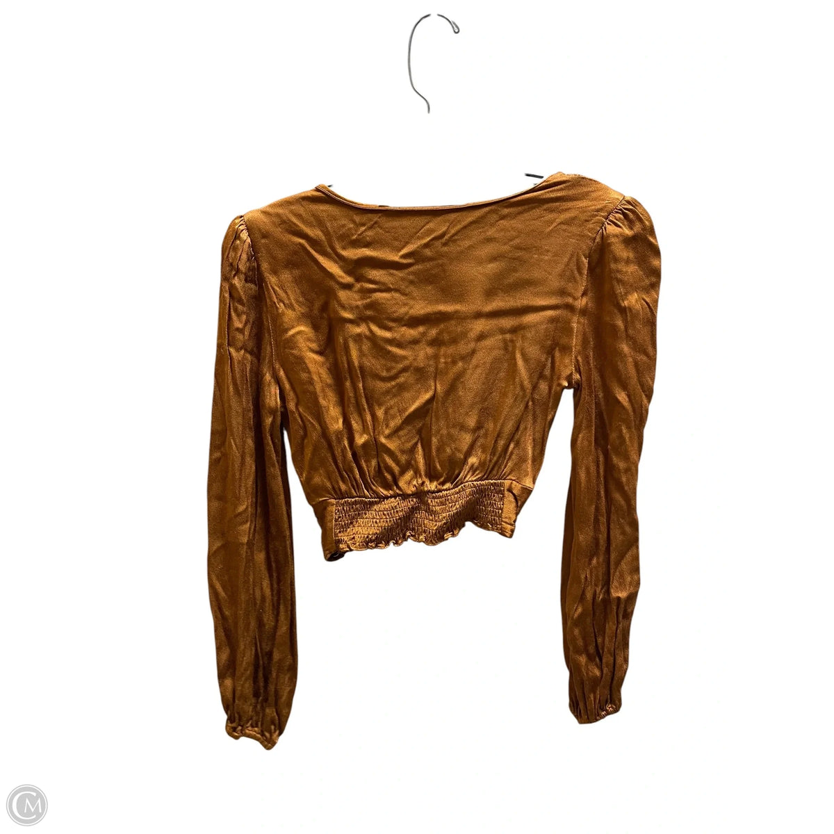 Top Long Sleeve By Astr In Tan, Size: S