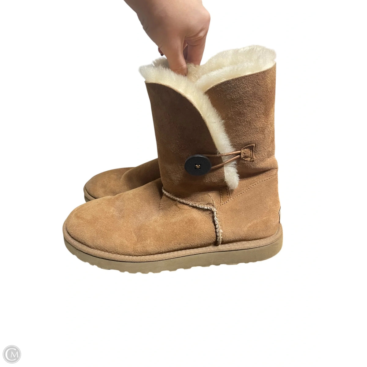 Boots Designer By Ugg In Brown, Size: 11