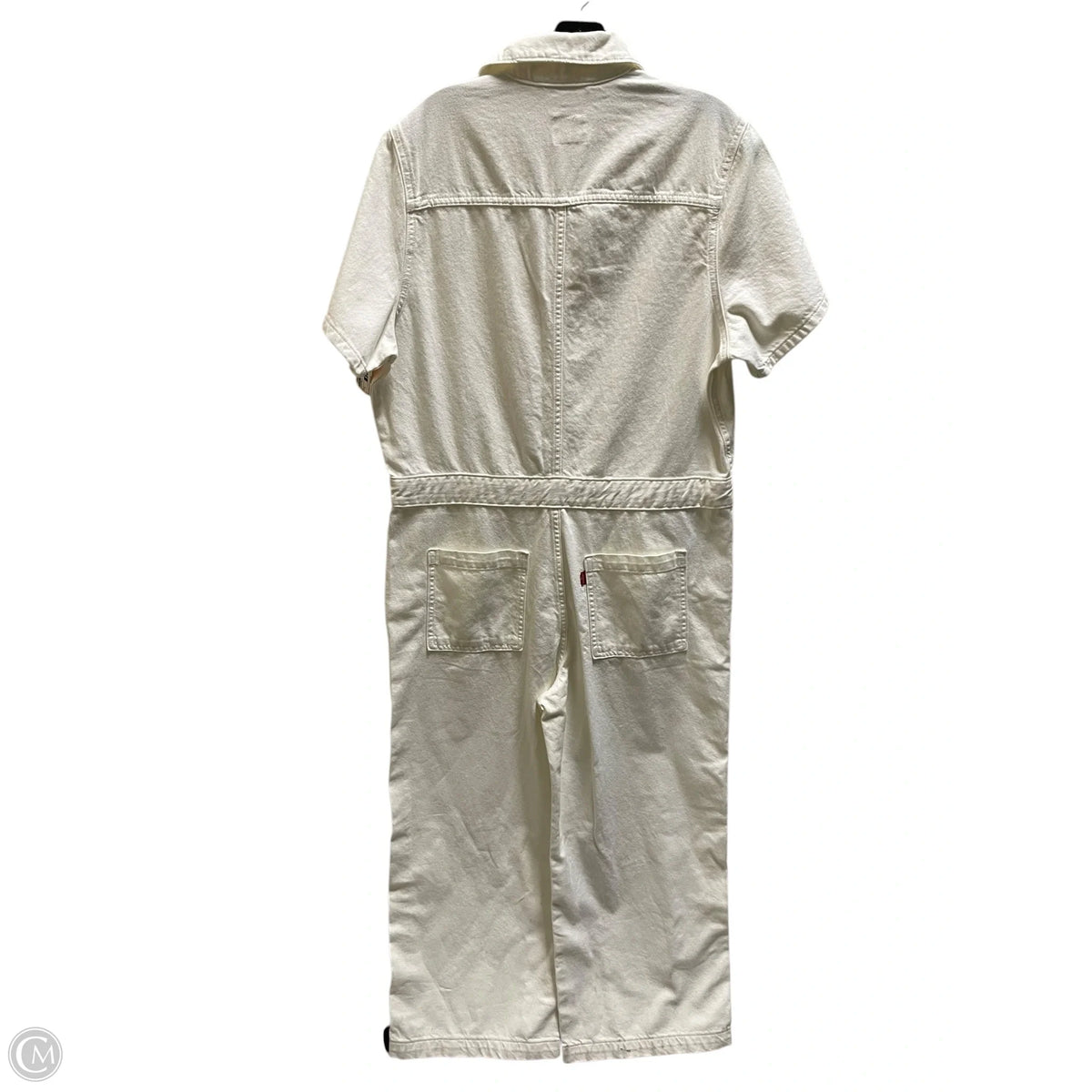 Jumpsuit By Levis In White Denim, Size: L