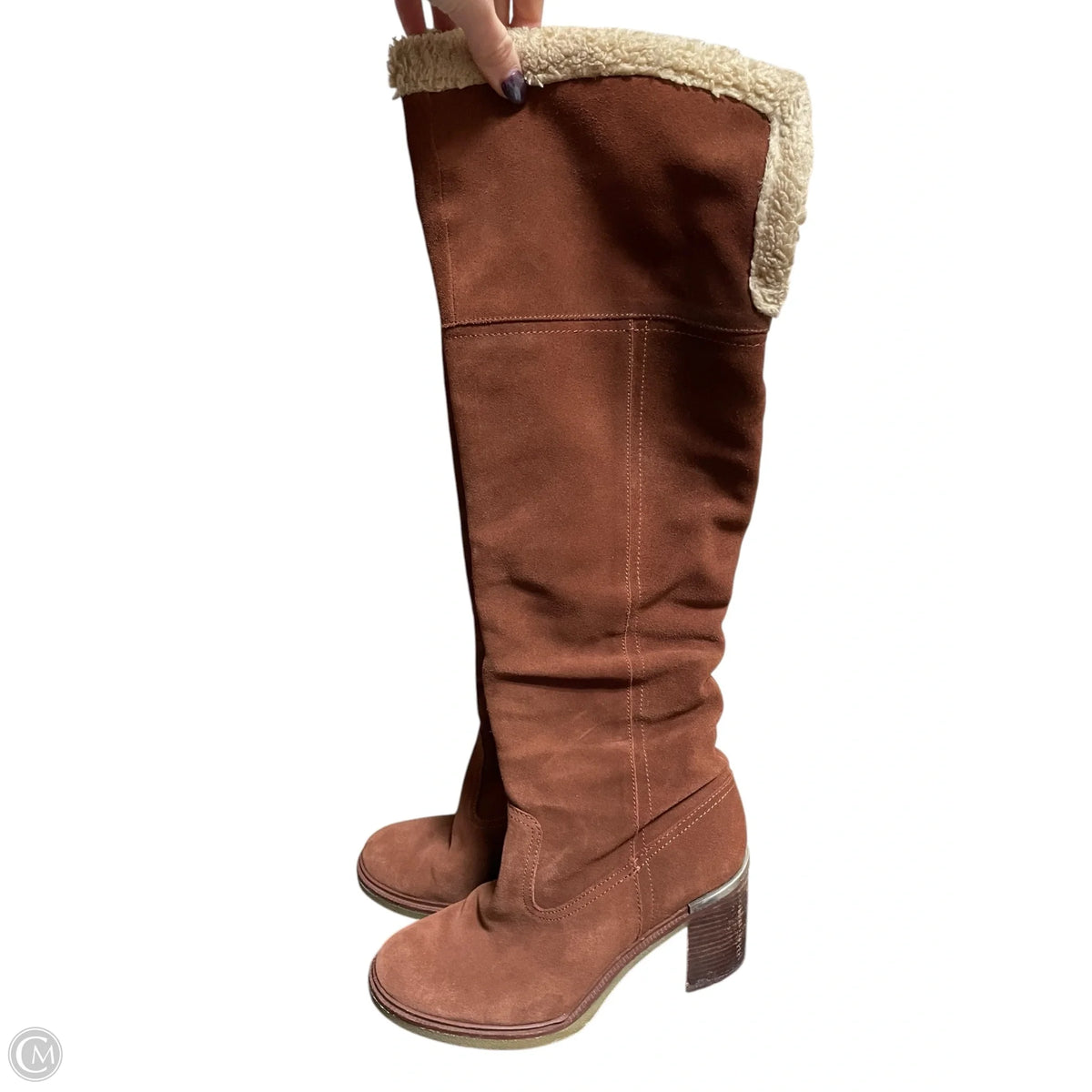 Boots Mid-calf Heels By Vince Camuto In Brown, Size: 10