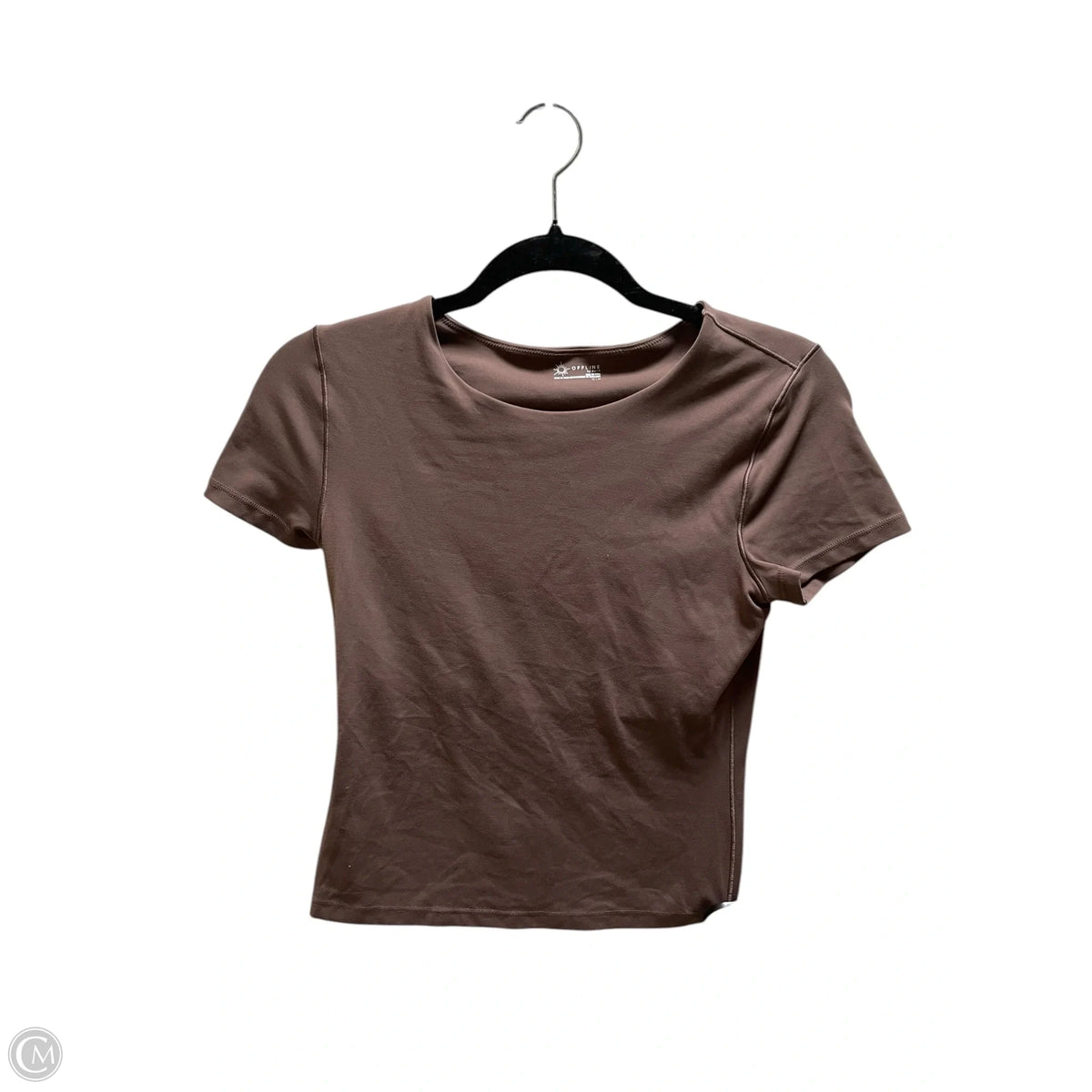 Athletic Top Short Sleeve By Aerie In Brown, Size: M