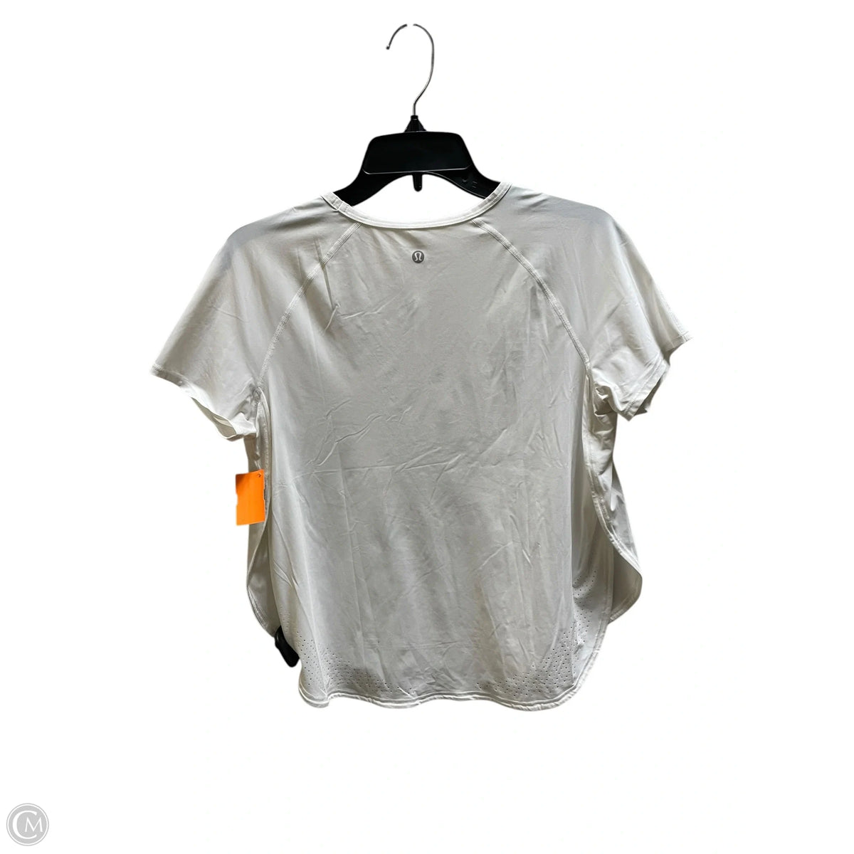 Athletic Top Short Sleeve By Lululemon In White, Size: 6
