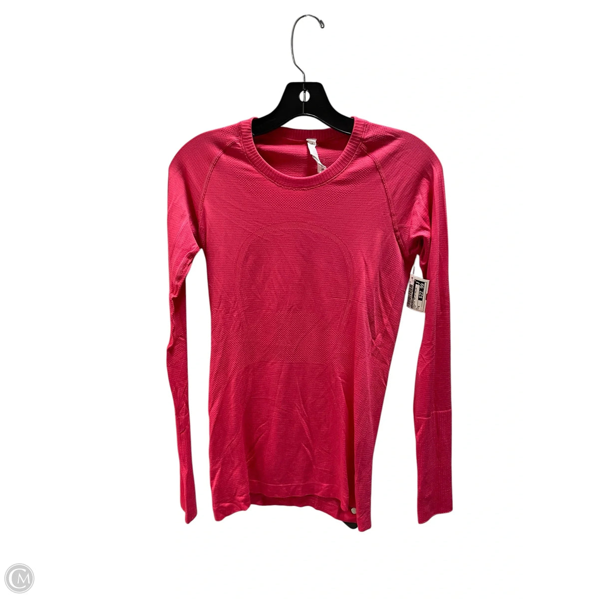 Athletic Top Long Sleeve Collar By Lululemon In Pink, Size: 6