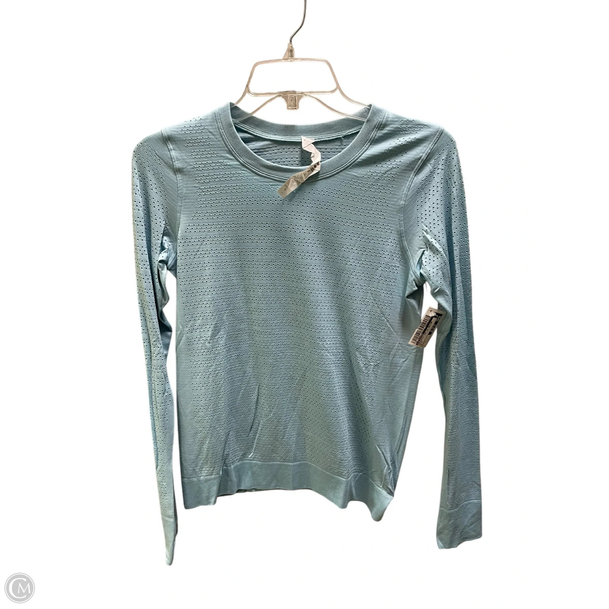Athletic Top Long Sleeve Collar By Lululemon In Blue, Size: 4