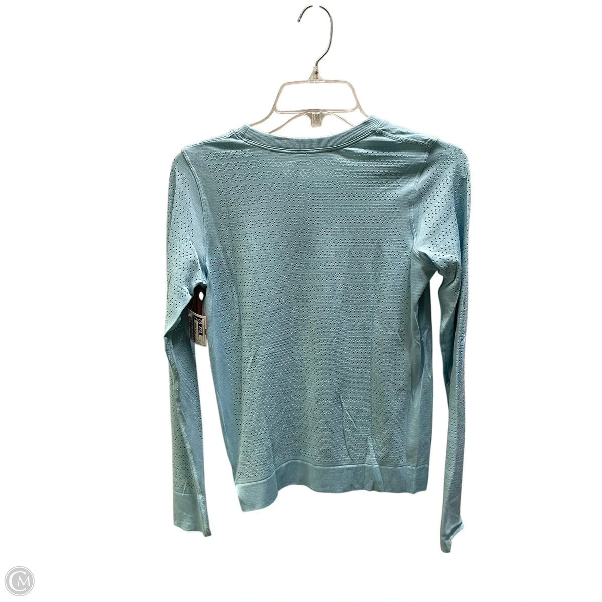 Athletic Top Long Sleeve Collar By Lululemon In Blue, Size: 4