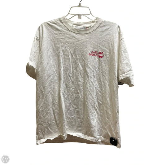 Top Short Sleeve By Hello Molly In White, Size: Xl
