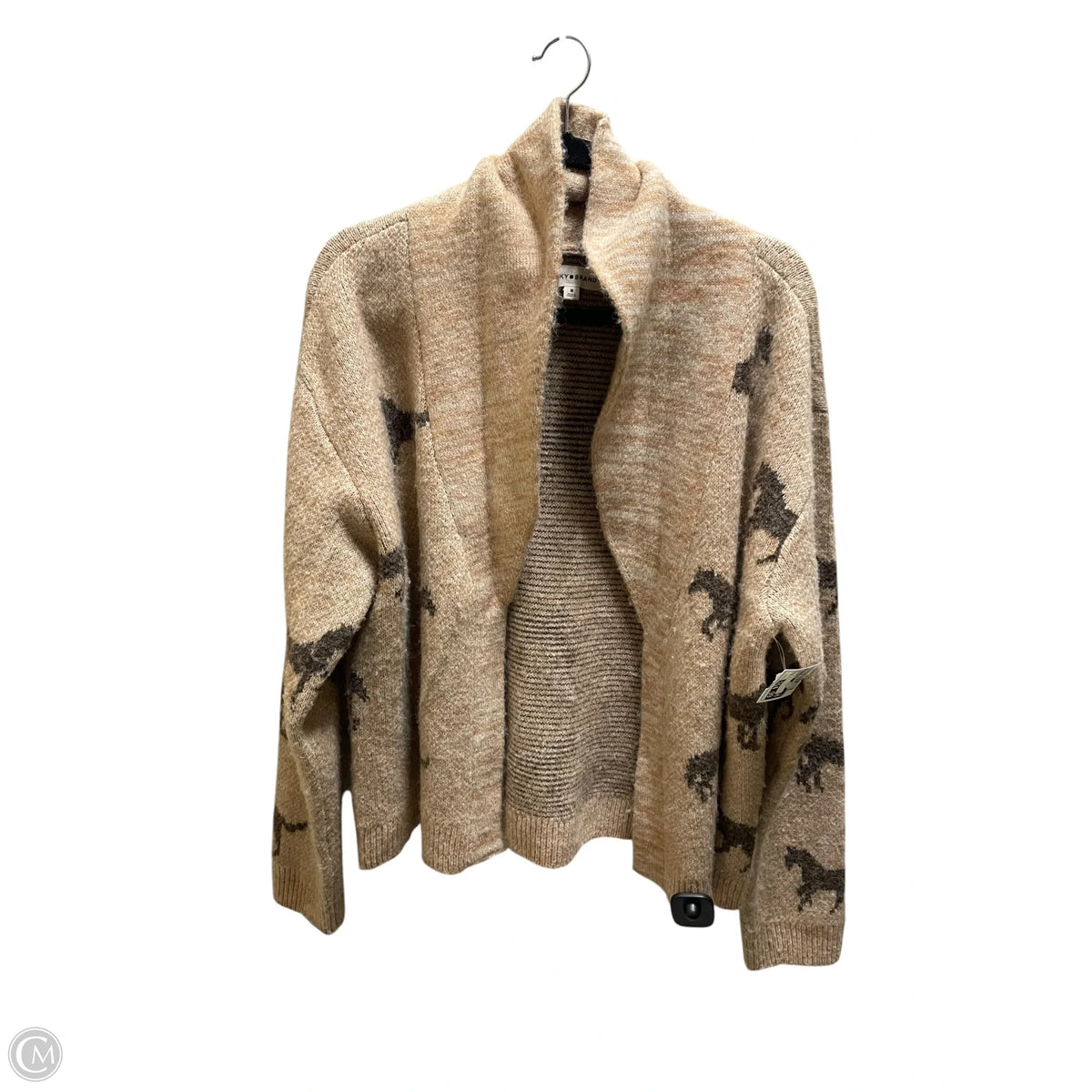 Cardigan By Lucky Brand In Brown, Size: M