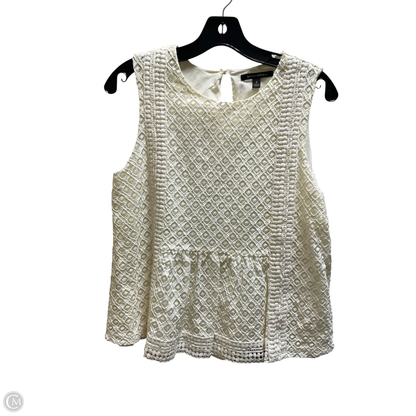 Top Sleeveless By Banana Republic In White, Size: S