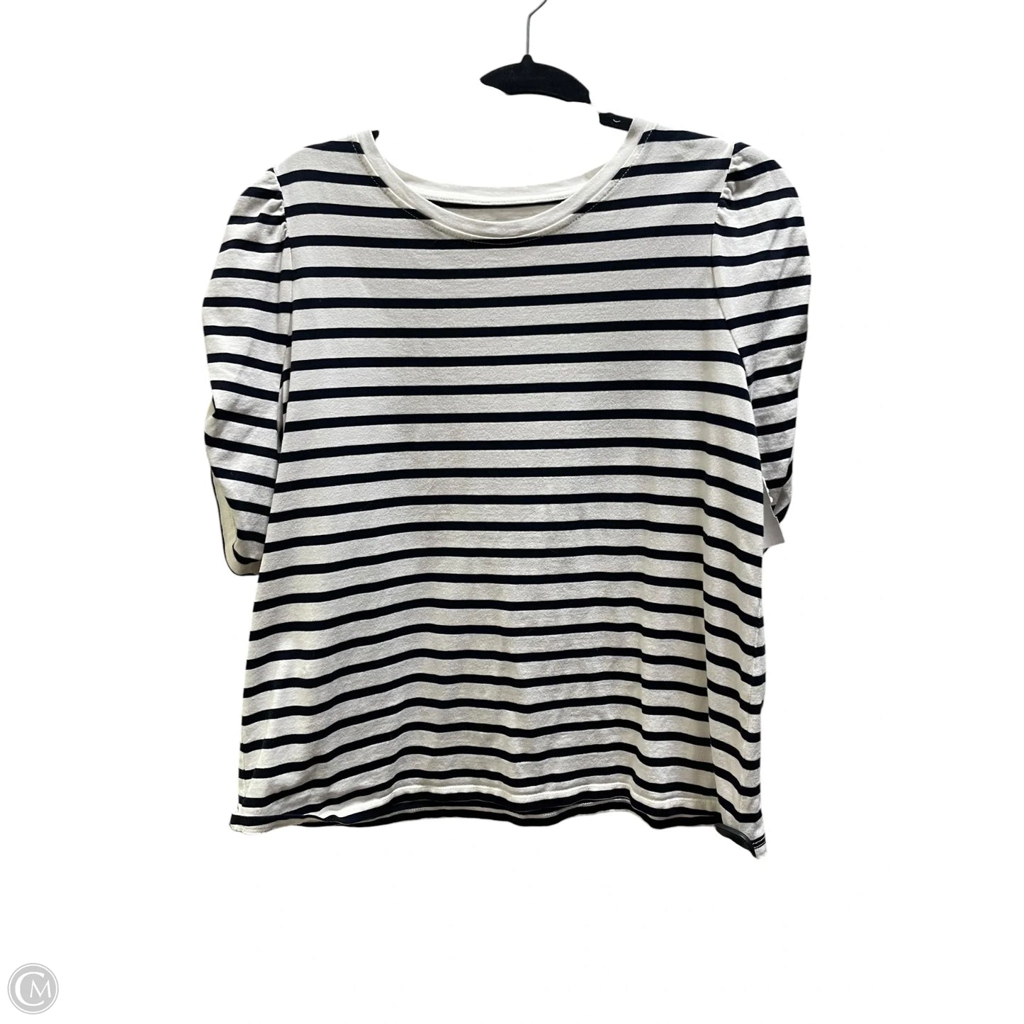 Top Short Sleeve Designer By Kate Spade In Striped Pattern, Size: Xl