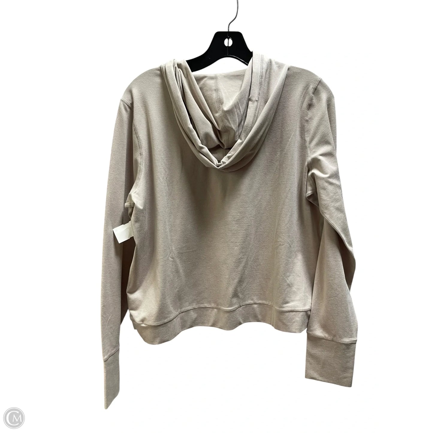Athletic Top Long Sleeve Hoodie By Vuori In Tan, Size: M