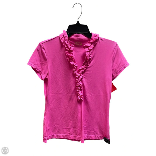 Top Short Sleeve Designer By Lilly Pulitzer In Pink, Size: S