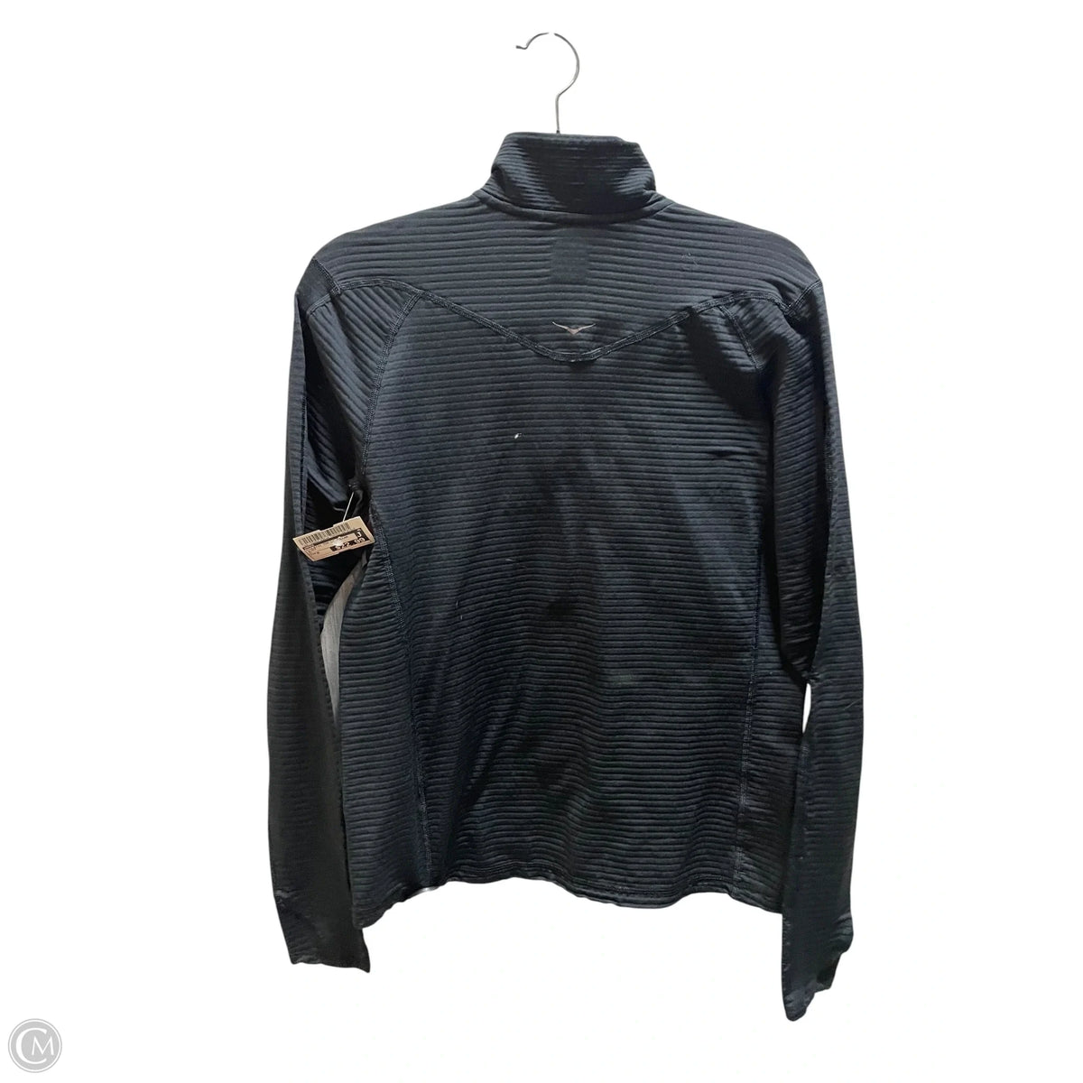 Athletic Top Long Sleeve Collar By Hoka In Black, Size: M